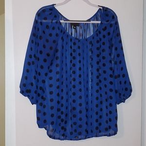 Adorable sheer polkadot blouse